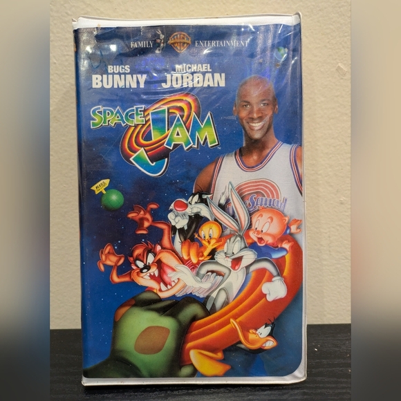 Warner Bros. Space Jam VHS with Blue and Orange Artwork - Picture 1 of 8